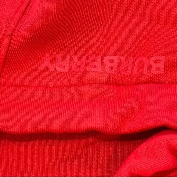 Burberry NWT Love Hooded Sweatshirt Red Unisex - Picture 10 of 14